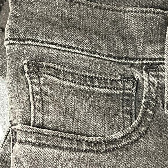 Madewell Jeans Womens 26 Black Skinny Ankle Raw Hem Mid Rise Black Denim Stretch - Picture 6 of 8